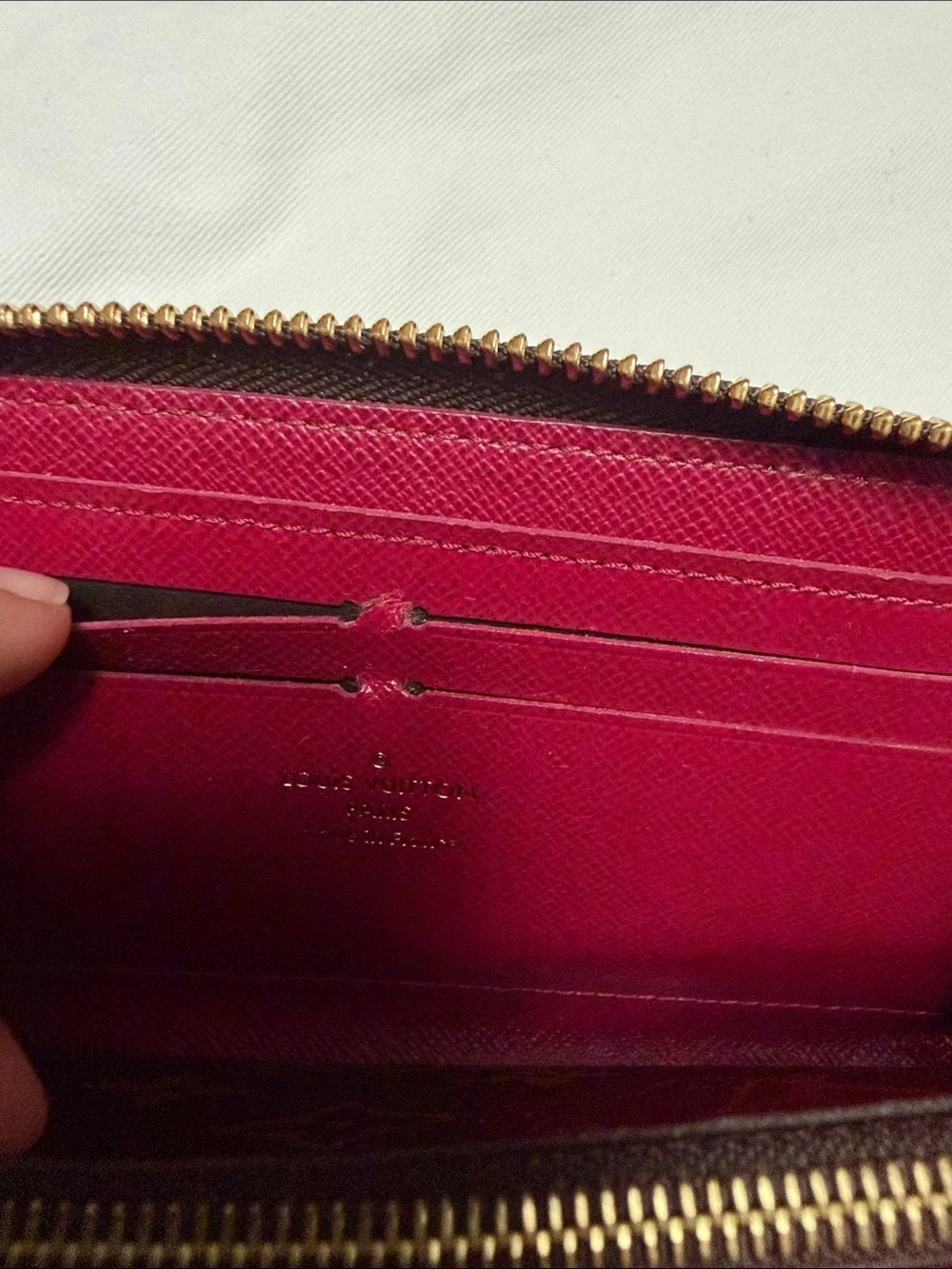 Louis Vuitton clemence zippy long wallet